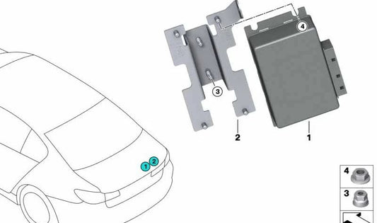 Soporte Unidad de Control para BMW Serie 2 F87, F87N, Serie 4 F83, F83N (OEM 61357850554). Original BMW