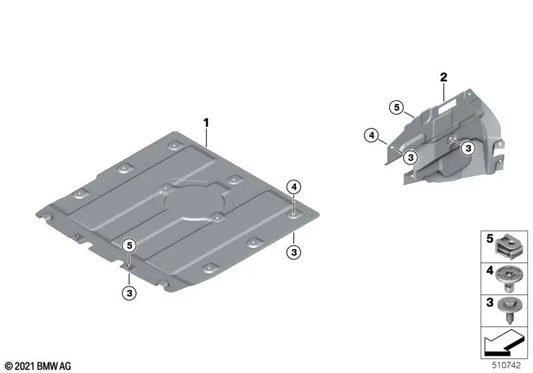 Pantalla del compartimento del motor frontal para BMW I20 (OEM 51757931783). Original BMW.