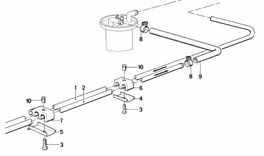 Vorlaufleitung para BMW E12, E24 (OEM 16121115337). Original BMW