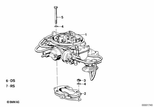 Kit de reparación de tornillos para BMW Serie 3 E30, Serie 5 E28 (OEM 13111289936). Original BMW