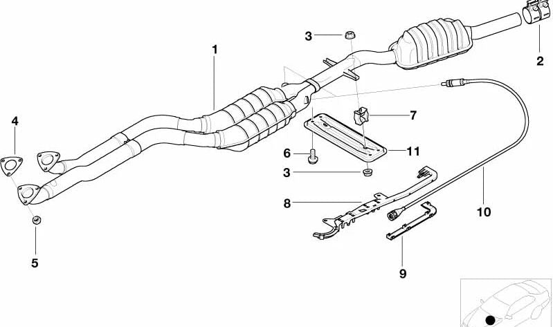 Guía de cables OEM 11781716343 para BMW E46. Original BMW.