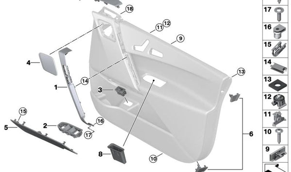 Abrazadera de fijación para BMW Serie 1 F70, i I12, I15, I20, X7 G07 (OEM 07149349760). Original BMW