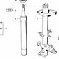 Amortiguador frontal derecho para BMW E34, E32 (OEM 31311138488). Original BMW.