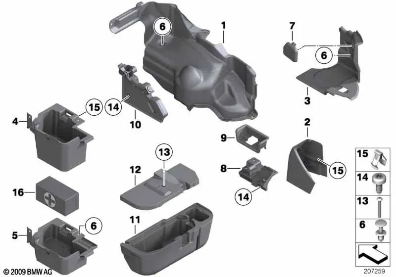 Revestimiento del maletero trasero derecho para BMW E89 (OEM 51479128472). Original BMW.