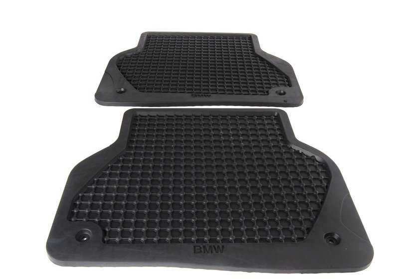 Juego de alfombrillas de goma traseras para BMW Serie 5 E39 (OEM 82559405044). Original BMW