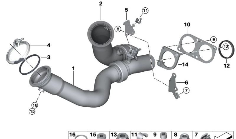 Soporte de Transmisión para BMW Series 2 F87N, Series 3 F80, F80N, Series 4 F82, F83 (OEM 18327849340). Original BMW.