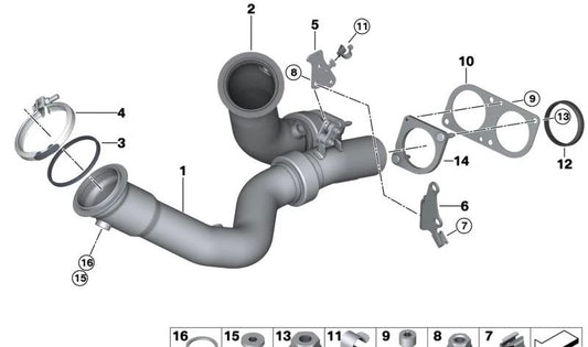 Soporte de Transmisión para BMW Series 2 F87N, Series 3 F80, F80N, Series 4 F82, F83 (OEM 18327849340). Original BMW.