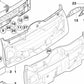 Right bumper housing BMW E39 (OEM 51498218918). Original BMW