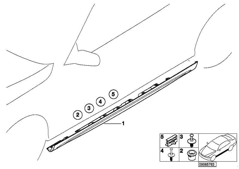 Listón Faldón De Umbral Imprimado Para Bmw E46 Serie 3 . Original Recambios