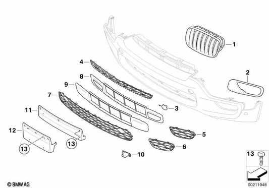 Motorabdeckung für BMW X5 E70, E70N (OEM 51118036655). Original BMW