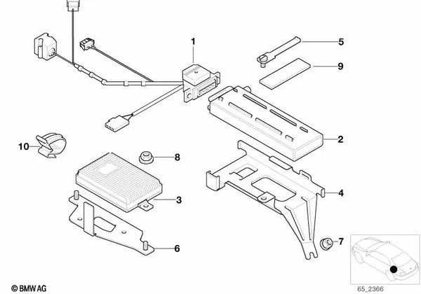 Leitungskompensator para BMW Serie 5 E39, Serie 7 E38, Z8 E52 (OEM 84218372374). Original BMW.