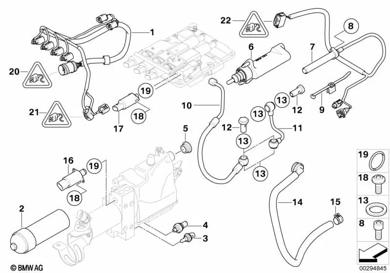 Tubería de retorno para BMW E60, E61N, E63, E64 (OEM 23017838942). Original BMW