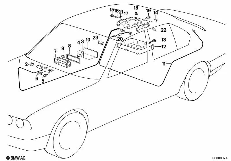 Botón de presión para BMW E30, E36, E46, E34, E39, E32, E38, E65, E66, E31, E53, E52 (OEM 61131373669). Original BMW