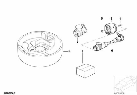 Caja de almacenaje para BMW Serie 7 E38 (OEM 71601182560). Original BMW.