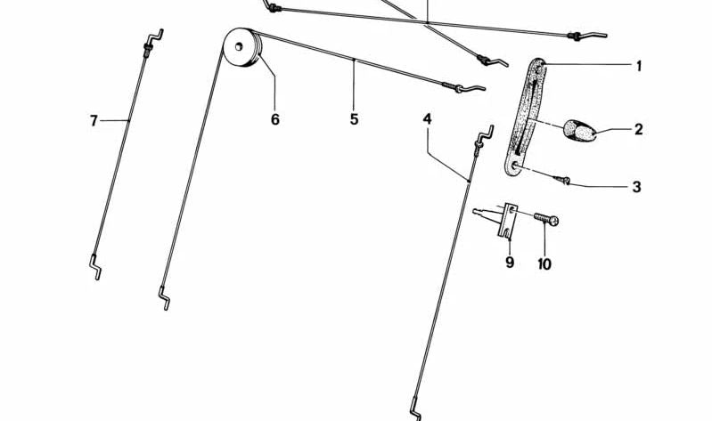 OEM 5210185441 Cabo de ajuste do assento para BMW E21, E24. BMW original.