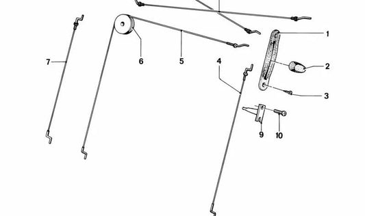 OEM 5210185441 Cabo de ajuste do assento para BMW E21, E24. BMW original.