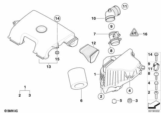 Ansaughaube para BMW E81, E82, E87N, E88 (OEM 13717561929). Original BMW