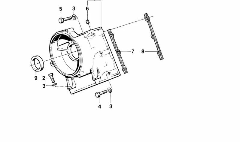 Junta de culata izquierda sin amianto OEM 11141726729 para BMW E12, E28, E34, E24, E23, E32. Original BMW.