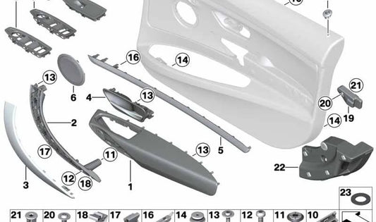 RIGHT FRONT EMBELLEDOR MOLDING OEM 51417315330 FOR BMW F34. Original BMW.