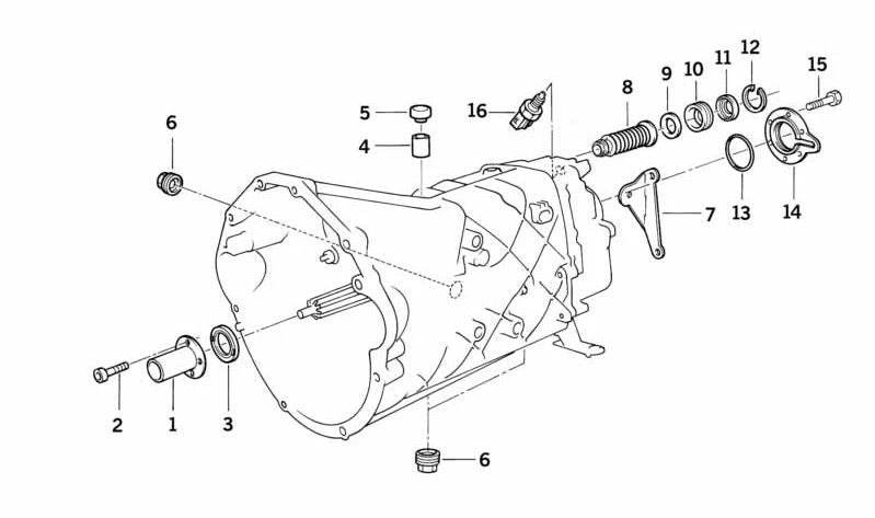 Wellendichtring para BMW E31 (OEM 23121222208). Original BMW