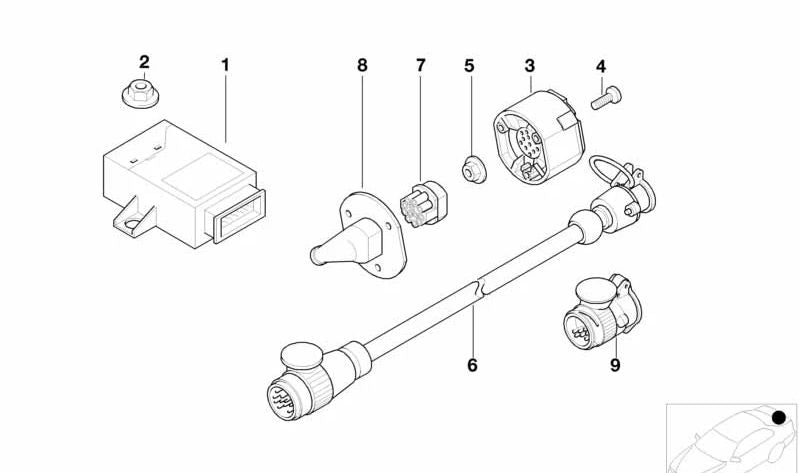 Carcasa de Conector de 13 Pines para BMW Serie 1 F40, F70, Serie 2 F44, G87, Serie 3 E46, Serie 5 E39, X2 F39, X5 E53 (OEM 61131378988). Original BMW