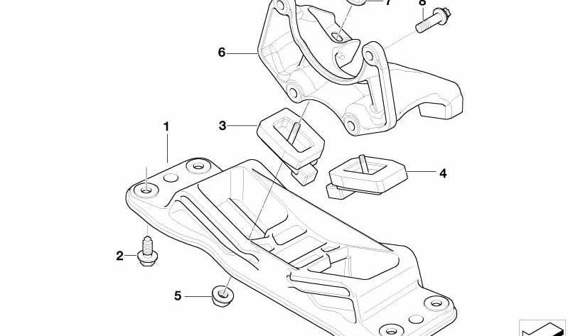 Cojinete de transmisión para BMW Serie 5 E60, E61, Serie 6 E63, E64 (OEM 22316771741). Original BMW