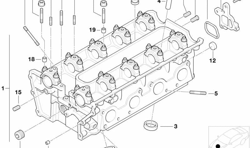 Tapa para BMW E39, E52 (OEM 11127830118). Original BMW