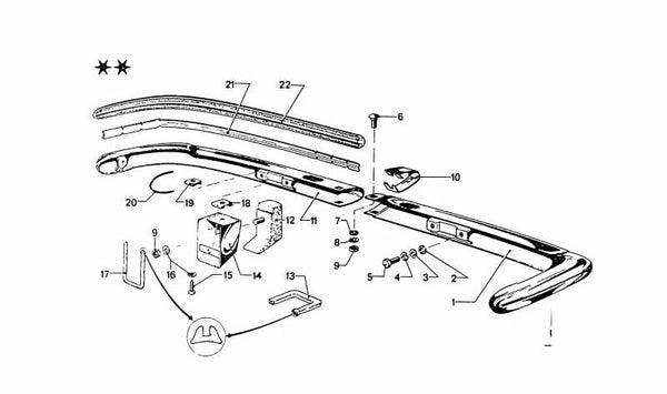 Burlete de puerta OEM 51121811179 para BMW Serie 3 (E21). Original BMW