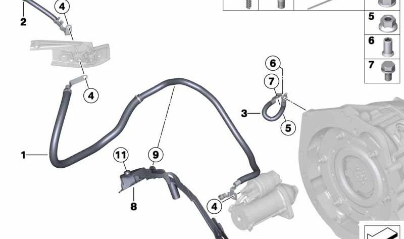 Cabo de conexão OEM 12428616810 para BMW F20, F21, F22, F23, F30, F31, F34, F35, F32, F33, F36. BMW original.