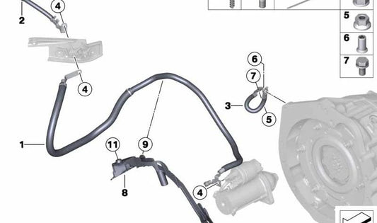 OEM connection cable 12428616810 for BMW F20, F21, F22, F23, F30, F31, F34, F35, F32, F33, F36. Original BMW.