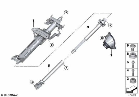 Cruceta para BMW F90, G30, G32, G11, G12, F91, G14 (OEM 32306862689). Original BMW.