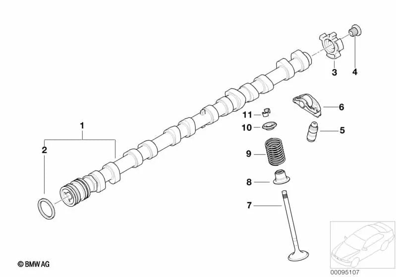 Leva de Escape para BMW E65, E66 (OEM 11317511058). Original BMW