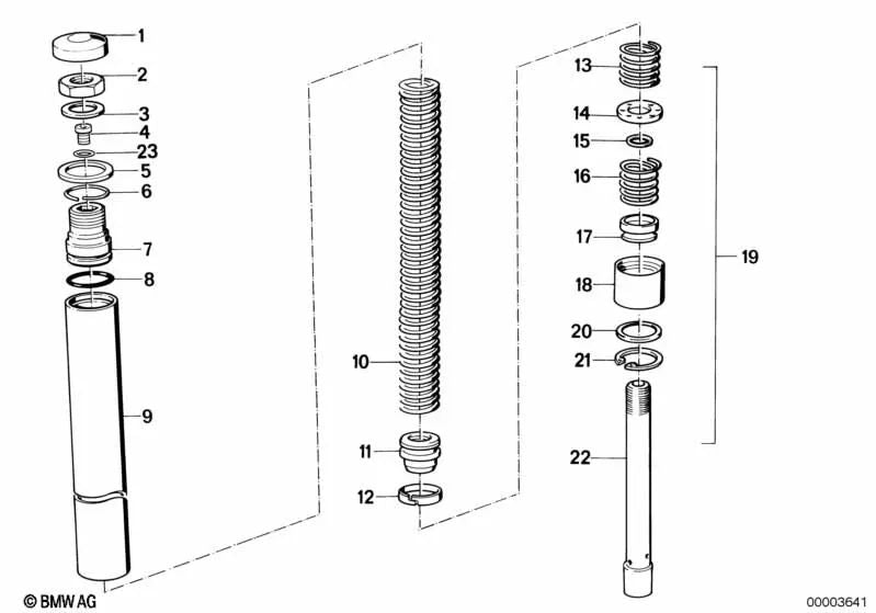 Spring de compression pour plusieurs modèles / séries BMW (OEM 31421452205). BMW d'origine.