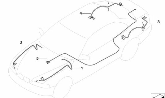 Cable de reparación trasero derecho OEM 61119129490 para BMW Serie 6 (E64). Original BMW.