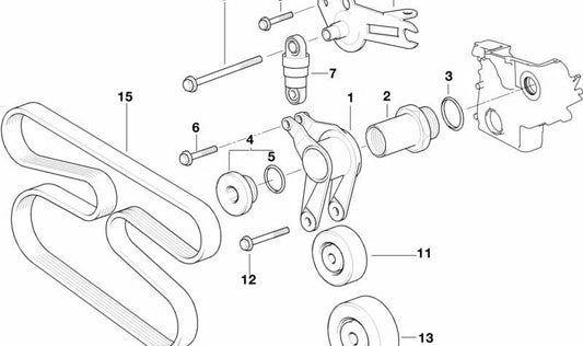 Ribbed Belt for BMW E36, E34, E39 (OEM 11287636375). Genuine BMW