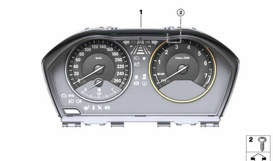 Tabela de instrumentos OEM 62108747338 para BMW M3 (F80) e BMW M4 (F82, F83). BMW original.