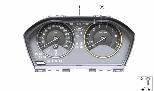 Cuadro de instrumentos OEM 62108747338 para BMW M3 (F80) y BMW M4 (F82, F83). Original BMW.