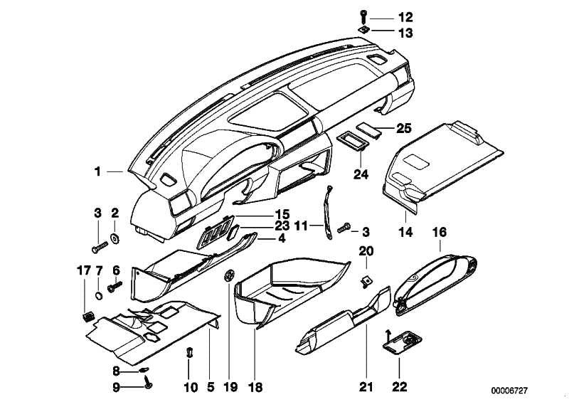 Adorno 37X18 Marco Interruptor Consola Central Para Bmw E36 . Original Recambios