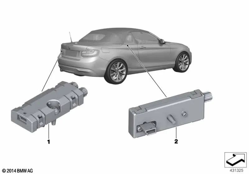 DAB amplifier for BMW 2 Series F23, F23N, 5 Series F11 (OEM 65209199850). Genuine BMW