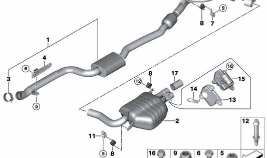 Getriebehalterung für BMW F30N (OEM 18208631817). Original BMW