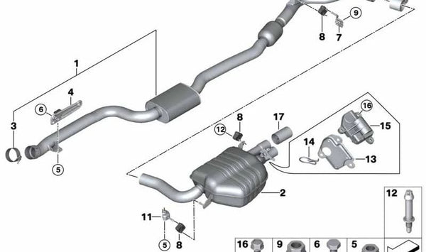 Soporte de transmisión para BMW F30N (OEM 18208631817). Original BMW