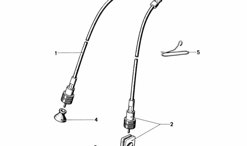 Cable de tacómetro OEM 62121350594 para BMW E12, E21, E23, E24, E28, E3, E9. Original BMW.