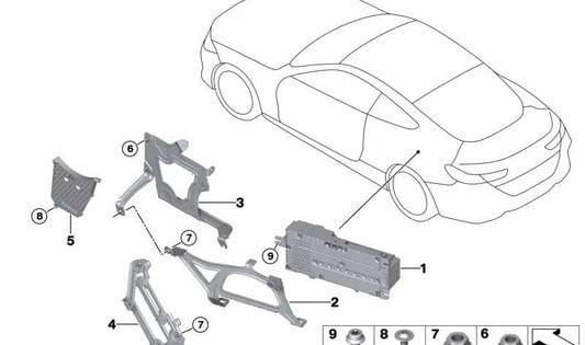 Soporte para pantallas RAM y TV para BMW Serie 8 F91, F92, F93, G14, G15, G16 (OEM 65159865414). Original BMW