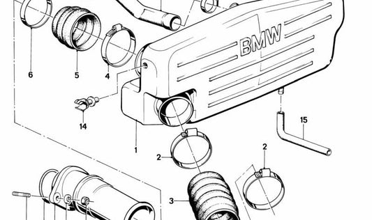 Tubo de admisión para BMW E24 (OEM 13711312126). Original BMW