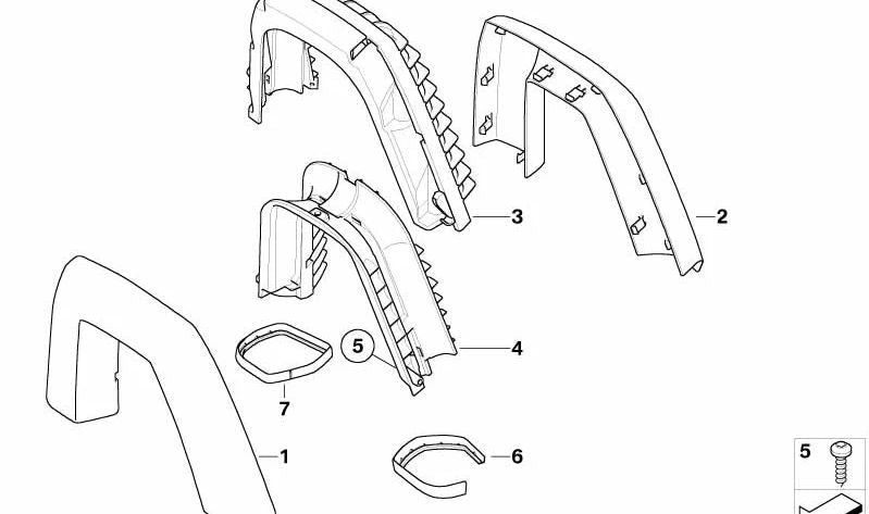 Acabado izquierdo OEM 51437906675 para BMW Z4 E85. Original BMW.