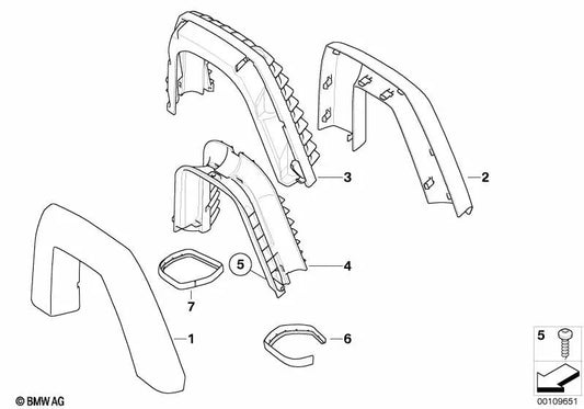 Soporte izquierdo para BMW Z4 E85 (OEM 51438035367). Original BMW