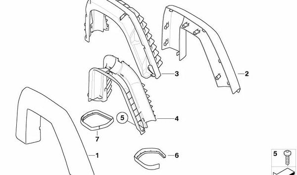 Soporte derecho para BMW Z4 E85 (OEM 51437050780). Original BMW