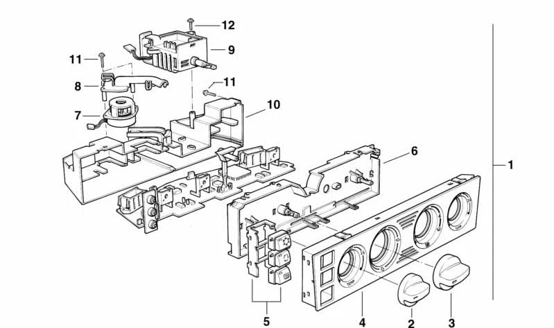 Fan Switch for BMW E38 (OEM 64118391106). Genuine BMW