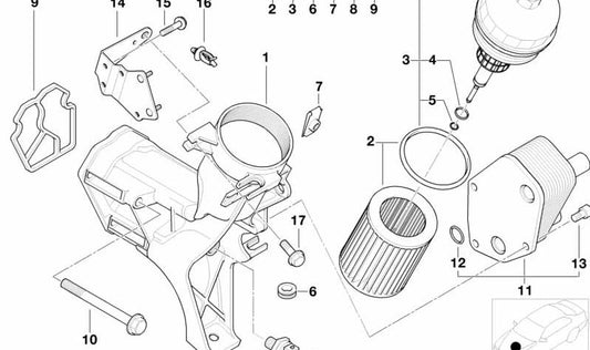 Anillo de sellado para BMW E46, E39 (OEM 11422247017). Original BMW