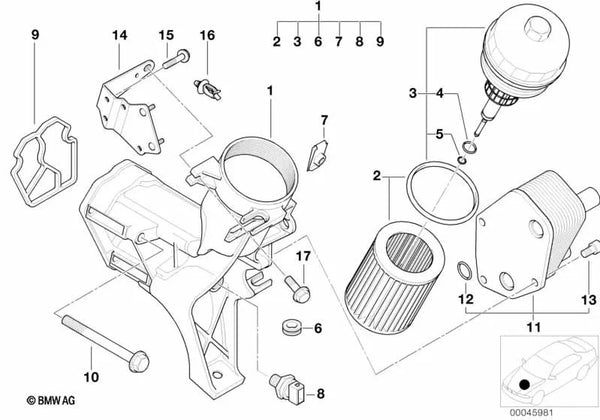 Tuerca de jaula para BMW Serie 3 E46, Serie 5 E39 (OEM 11422247641). Original BMW